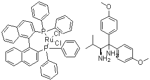 structure of CAS# 212143-24-3, [(1S)-[1,1'-Binaphthalene]-2,2'-diylbis[diphenylphosphine]][(2S)-1,1-bis(4-methoxyphenyl)-3-methyl-1,2-butanediamine]dichloro-Ruthenium;DICHLORO[<wbr>(S)-2,2'-<wbr>BIS(DIPHE<wbr>NYLPHOSPH<wbr>INO)-1,1'<wbr>-BINAPHTH<wbr>YL][(S)-1<wbr>,1-BIS(P-<wbr>METHOXYPH<wbr>ENYL)-2-I<wbr>SOPROPYLE<wbr>THANE-1,2<wbr>-DIAMINE]<wbr>RUTHENIUM<wbr>(II);DICHLOROB<wbr>IS(DIPHEN<wbr>YLPHOSPHI<wbr>NO)-1,1'-<wbr>BINAPHTHY<wbr>L][(S)-1,<wbr>1-BIS(P-M<wbr>ETHOXYPHE<wbr>NYL)ISOPR<wbr>OPYLETHAN<wbr>E-1,2-DIA<wbr>MINE]RUTH<wbr>ENIUM(II)