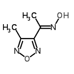 结构式 CAS# 212254-68-7, (1E)-N-羟基-1-(4-甲基-1,2,5-恶二唑-3-基)乙烷亚胺