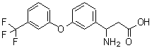 结构式 CAS# 213192-61-1, 3-氨基-3-{3-[3-(三氟甲基)苯氧基]苯基}丙酸