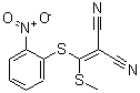 structure of CAS# 214330-81-1, {(Methylsulfanyl)[(2-Nitrophenyl)Sulfanyl]Methylene}Malononitrile;2-[(Methylthio)(2-nitrophenylthio)methylene]-;2-[(Methylthio)(2-nitrophenylthio)methylene]-malononitrile;Malononitrile