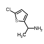 structure of CAS# 214759-44-1, 1-(5-Chloro-2-Thienyl)Ethanamine;1-(5-Chloro-2-thienyl)ethylamine;1-(5-chlorothien-2-yl)ethanamine;1-(5-Chloro-thiophen-2-yl)-ethylamine