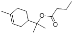 structure of CAS# 2153-28-8, Butanoic Acid 1-Methyl-1-(4-Methyl-3-Cyclohexen-1-Yl)Ethyl Ester;[1-Methyl-1-(4-Methyl-1-Cyclohex-3-Enyl)Ethyl] Butanoate;Butanoic Acid [1-Methyl-1-(4-Methyl-1-Cyclohex-3-Enyl)Ethyl] Ester;Butyric Acid [1-Methyl-1-(4-Methyl-1-Cyclohex-3-Enyl)Ethyl] Ester