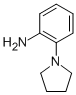 structure of CAS# 21627-58-7, 2-(1-Pyrrolidinyl)-Benzenamine;(2-Pyrrolidin-1-Ylphenyl)Amine(SALTDATA: FREE);2-Pyrrolidin-1-Ylaniline 97%;2-PYRROLIDIN-1-YLANILINE 97