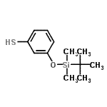 结构式 CAS# 216393-56-5, 3-[叔-丁基(二甲基)硅烷基]氧基苯硫酚