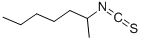structure of CAS# 21663-51-4, 2-Heptyl Isothiocyanate;2-Isothiocyanatoheptane