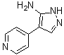 structure of CAS# 216661-87-9, 4-(4-Pyridinyl)-1H-Pyrazol-5-Amine;1H-PYRAZOL-3-AMINE,4-(4-PYRIDINYL)-;4-Pyridin-4-yl-2H-pyrazol-3-ylamine