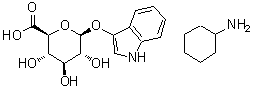 structure of CAS# 216971-58-3, Cyclohexanamine-1H-indol-3-yl beta-D-glucopyranosiduronic acid (1:1);3-Indolyl β-D-glucuronide cyclohexylammonium salt;3-Indolyl-¦Â-D-glucuronide cyclohexylammonium salt;3-Indolyl-Ã…-D-glucuronide Cyclohexylammonium salt