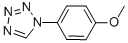 structure of CAS# 21788-28-3, 1-(4-Methoxyphenyl)-1H-Tetrazole;1-(4-Methoxyphenyl)-1,2,3,4-Tetrazole;Chemdiv2_001183;Eu-0048231