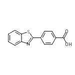 structure of CAS# 2182-78-7, 4-(1,3-Benzothiazol-2-Yl)Benzoic Acid;4-Benzothiazol-2-yl-benzoic acid