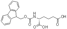 结构式 CAS# 218457-73-9, (2R)-2-{[(9H-芴-9-基甲氧基)羰基]氨基}己二酸