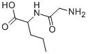 structure of CAS# 2189-27-7, Glycyl-Norvaline;2-[(2-Amino-1-Oxoethyl)Amino]Pentanoic Acid;2-(Glycylamino)Valeric Acid;2-(2-Aminoethanoylamino)Pentanoic Acid
