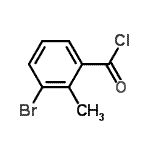 structure of CAS# 21900-48-1, 3-Bromo-2-Methylbenzoyl Chloride;2-Bromo-6-(chlorocarbonyl)toluene;2-Bromo-6<wbr>-(chloroc<wbr>arbonyl)t<wbr>oluene, 2<wbr>-Bromo-6-<wbr>(chlorofo<wbr>rmyl)tolu<wbr>ene;2-Bromo-6<wbr>-(chloroc<wbr>arbonyl)t<wbr>oluene; 2<wbr>-Bromo-6-<wbr>(chlorofo<wbr>rmyl)tolu<wbr>ene