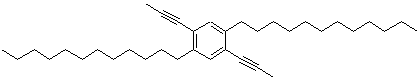 结构式 CAS# 219628-01-0, 1,4-双十二烷基-2,5-二(1-丙炔-1-基)苯