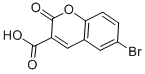 structure of CAS# 2199-87-3, 6-Bromo-2-Oxo-2H-1-Benzopyran-3-Carboxylicacid;6-Bromo-2-Oxo-Chromene-3-Carboxylate;6-Bromo-2-Oxo-3-Chromenecarboxylate;6-Bromo-2-Keto-Chromene-3-Carboxylate