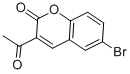 结构式 CAS# 2199-93-1, 3-乙酰基-6-溴-2H-1-苯并吡喃-2-酮