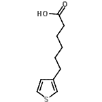 structure of CAS# 22053-93-6, 6-(3-Thienyl)Hexanoic Acid;6-(3-Thienyl)hexanoic acid