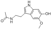 structure of CAS# 2208-41-5, N-[2-(6-Hydroxy-5-Methoxy-1H-Indol-3-Yl)Ethyl]Acetamide;N-[2-(6-Hydroxy-5-Methoxy-1H-Indol-3-Yl)Ethyl]Ethanamide;Pdsp2_001795;6-Hydroxymelatonin