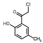 structure of CAS# 22307-94-4, 2-Chloro-1-(2-Hydroxy-5-Methylphenyl)Ethanone;2-chloro-1-(2-hydroxy-5-methylphenyl)ethan-1-one;2-chloro-1-(2-hydroxy-5-methylphenyl)ethanone;ethanone, 2-chloro-1-(2-hydroxy-5-methylphenyl)