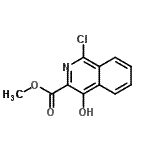 结构式 CAS# 223388-20-3, 甲基1-氯-4-羟基-3-异喹啉羧酸酯