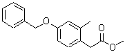 结构式 CAS# 223406-97-1, [4-(苄氧基)-2-甲基苯基]乙酸甲酯