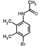 结构式 CAS# 22369-96-6, N-(4-溴-2,3-二甲基苯基)乙酰胺