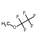 structure of CAS# 22410-44-2, 1,1,1,2,2-Pentafluoro-2-Methoxyethane;1,1,1,2,2-Pentafluoro-3-oxabutane;1,1,1,2,2<wbr>-Pentaflu<wbr>oro-3-oxa<wbr>butane, 2<wbr>-Methoxy-<wbr>1,1,1,2,2<wbr>-pentaflu<wbr>oroethane<wbr>, Pentafl<wbr>uoroethyl<wbr> methyl e<wbr>ther;1,1,2,2,2-pentafluoro-1-methoxyethane