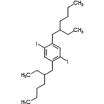 结构式 CAS# 225512-46-9, 1,4-二(2-乙基己基)-2,5-二碘苯