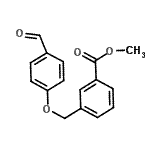 结构式 CAS# 225942-73-4, 甲基3-[(4-甲酰基苯氧基)甲基]苯甲酸酯