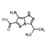 CAS 登录号：227611-29-2， 7-氨基-3-异丙基-1H-吡唑并[5,1-c][1,2,4]三唑-6-羧酸