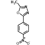 结构式 CAS# 22815-99-2, 2-甲基-5-(4-硝基苯基)-1,3,4-恶二唑