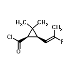 CAS#: 228702-75-8， (1R,3S)-3-[(1E)-2-Fluoro-1-Propen-1-Yl]-2,2-Dimethylcyclopropanecarbonyl Chloride