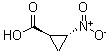 结构式 CAS# 22882-43-5, (1R,2R)-rel-2-硝基-环丙烷羧酸