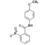 structure of CAS# 22979-83-5, N-(4-Methoxyphenyl)-2-Nitrobenzamide;N-(4-methoxyphenyl)(2-nitrophenyl)carboxamide;N-(4-methoxyphenyl)-2-nitrobenzamide;BIM-0011763.P001
