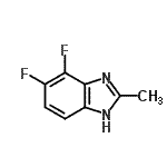 structure of CAS# 229957-09-9, 4,5-Difluoro-2-Methyl-1H-Benzimidazole;4,5-Difluoro-2-methyl-1H-benzimidazole;4,5-difluoro-2-methyl-1H-benzo[d]imidazole;4,5-Difluoro-2-methylbenzimidazole