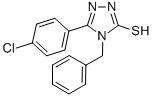 结构式 CAS# 23282-92-0, 4-苄基-5-(4-氯-苯基)-4H-[1,2,4]三唑-3-硫醇