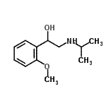 结构式 CAS# 23299-28-7, 2-(异丙基氨基)-1-(2-甲氧基苯基)乙醇