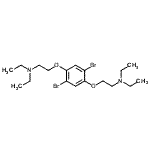 structure of CAS# 233753-19-0, 2,2'-[(2,5-Dibromo-1,4-Phenylene)Bis(Oxy)]Bis(N,N-Diethylethanamine);(2-{2,5-d<wbr>ibromo-4-<wbr>[2-(dieth<wbr>ylamino)e<wbr>thoxy]phe<wbr>noxy}ethy<wbr>l)diethyl<wbr>amine;2,5-Bis-[2-(N,N-diethylamino)-ethoxy]-1,4-dibrombenzol;n / a