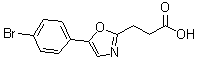 structure of CAS# 23464-96-2, 3-[5-(4-Bromophenyl)-1,3-Oxazol-2-Yl]Propanoic Acid;3-[5- -1,3-OXAZOL-2-YL]PROPANOICACID;3-[5-(4-Bromophenyl)-1,3-oxazol-2-yl]propanoic acid 97%;3-[5-(4-BROMOPHENYL)-1,3-OXAZOL-2-YL]PROPANOICACID