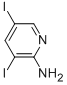 structure of CAS# 23597-15-1, 3,5-Diiodo-2-Pyridinamine;3,5-Diiodo-2-Pyridinamine;(3,5-Diiodo-2-Pyridyl)Amine;Nsc517261