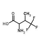结构式 CAS# 2365-79-9, 4,4,4-三氟缬氨酸