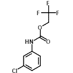 structure of CAS# 2366-82-7, 2,2,2-Trifluoroethyl (3-Chlorophenyl)Carbamate;2,2,2-trifluoroethyl (3-chlorophenyl)carbamate;2,2,2-TRIFLUOROETHYL3-CHLOROPHENYLCARBAMATE;MFCD00454052