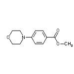 structure of CAS# 23676-05-3, Methyl 4-(4-Morpholinyl)Benzoate;4-(N-Morpholino)-benzene methylcarboxylate;4-(N-MORPHOLINO)-BENZENEMETHYLCARBOXYLATE;methyl 4-morpholinobenzenecarboxylate