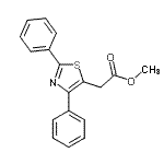 结构式 CAS# 23821-92-3, 甲基(2,4-二苯基-1,3-噻唑-5-基)乙酸酯
