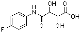 结构式 CAS# 238401-54-2, 4-[(4-氟苯基)氨基]-2,3-二羟基-4-氧代丁酸