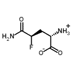 structure of CAS# 238418-71-8, (2S,4R)-5-Amino-2-Ammonio-4-Fluoro-5-Oxopentanoate;(2S,4R)-2,5-diamino-4-fluoro-5-oxopentanoic acid;DL-erythro-4-Fluoroglutamine 99%;ZINC02526229