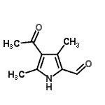 structure of CAS# 2386-30-3, 4-Acetyl-3,5-Dimethyl-1H-Pyrrole-2-Carbaldehyde;4-Acetyl-3,5-dimethyl-1H-pyrrole-2-carbaldehyde #