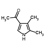 结构式 CAS# 2386-31-4, 1-(4,5-二甲基-1H-吡咯-3-基)乙酮