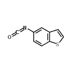 structure of CAS# 239097-78-0, 5-Isocyanato-1-Benzothiophene;1-BENZOTHIOPHEN-5-YLISOCYANATE;5-Isocyanato-benzo[b]thiophene;benzo[b]thiophen-5-isocyanate