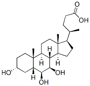 结构式 CAS# 2393-59-1, (3a,5b,6b,7b)-3,6,7-三羟基-胆烷-24-酸