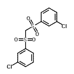 结构式 CAS# 2394-03-8, 1,1'-(亚甲基二磺酰基)二(3-氯苯)